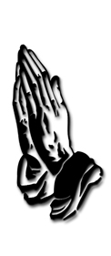 Black Praying Hands White